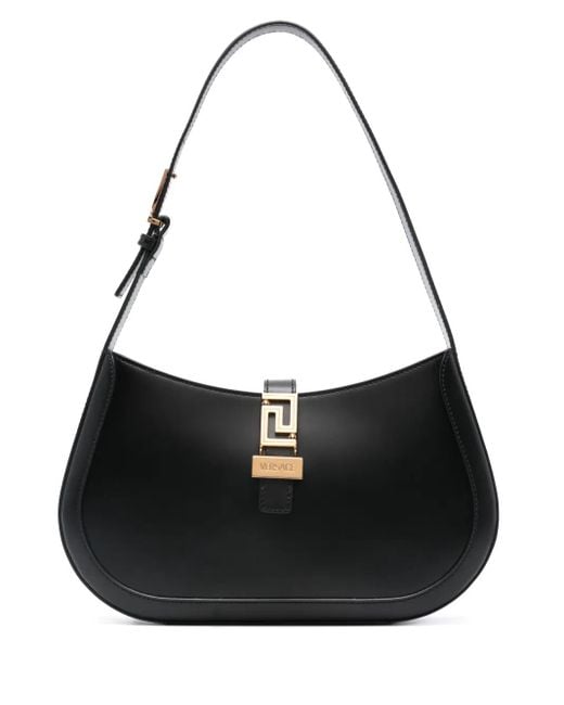 Versace グレカ ゴッデス ホーボーショルダーバッグ Black