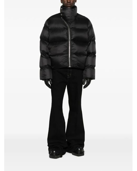 Rick Owens Black Turtle High-Neck Padded Jacket for men