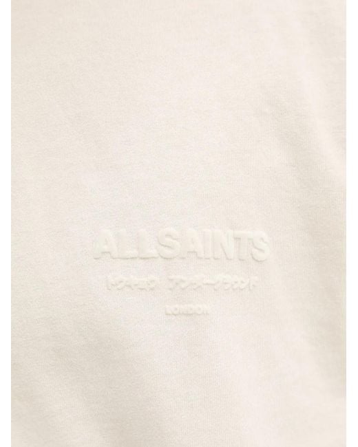AllSaints White T-Shirt Xander À Logo Embossé for men