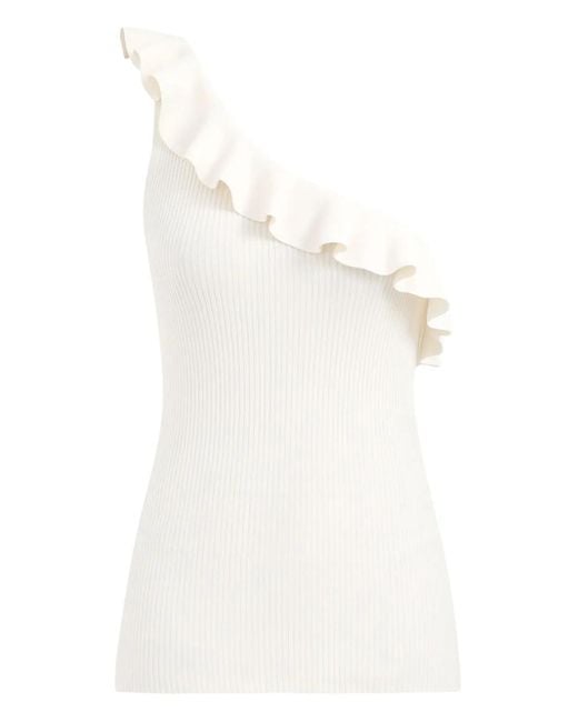 Zimmermann Natural Ruffle Top