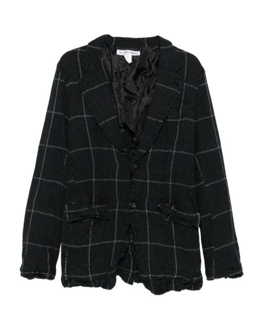 Comme des Garçons Black Checked Blazer for men