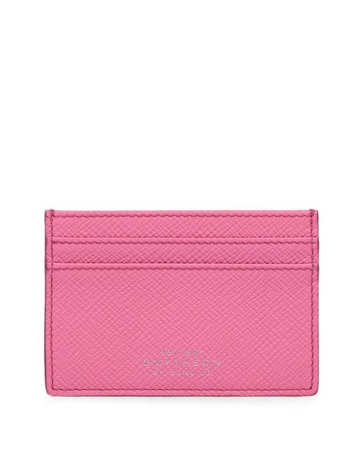 Smythson Pink Leather Cardholder