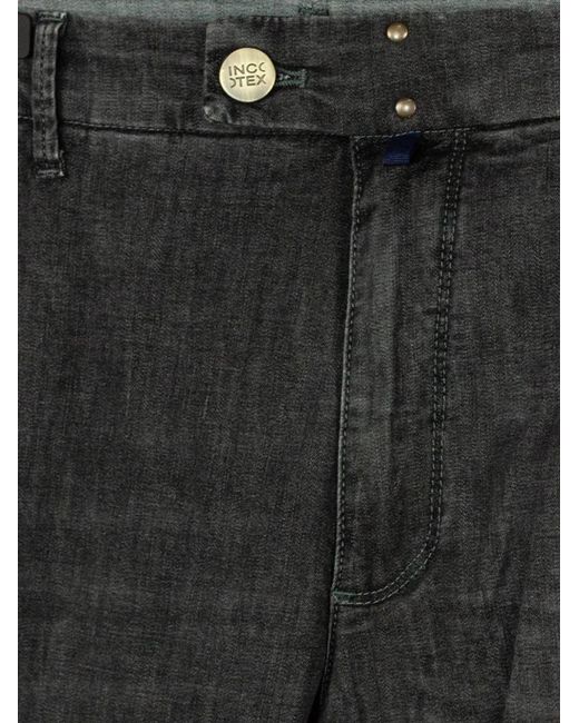 Incotex Black Faded-Effect Jeans for men