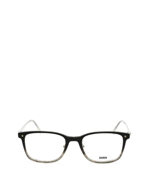 BMW Black Rectangle-Frame Glasses for men