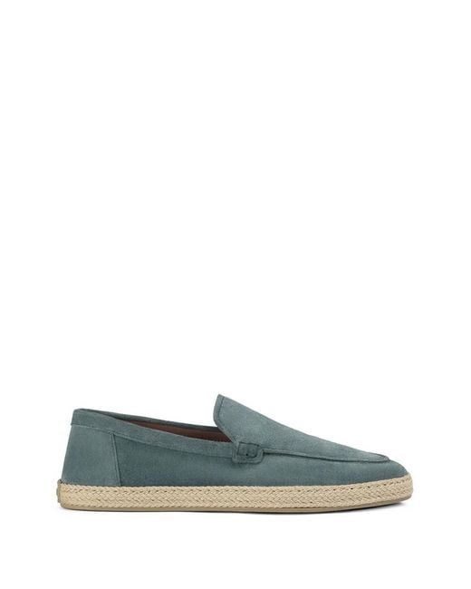 Doucal's Green Horizon Suede Braided-Trim Espadrilles for men