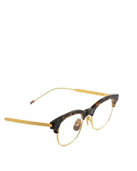 Thom Browne Brown Tortoiseshell-Pattern Glasses