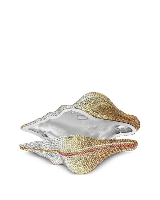 JW PEI Natural Crystal-Embellished Shell Clutch-Bag