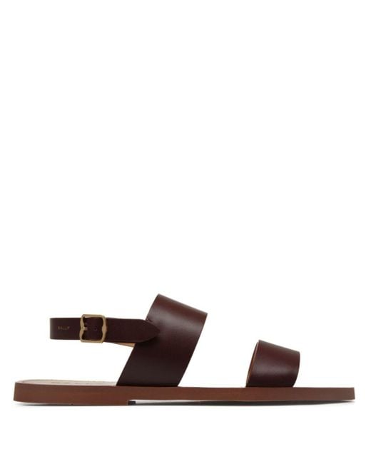 Bally Brown Open-toe Leather Sandals for men