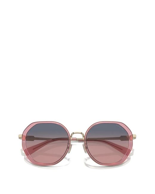 COACH Pink Geometric-Frame Gradient-Lens Sunglasses