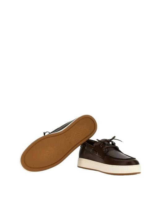 Hogan Brown Lace-Up Sneakers for men