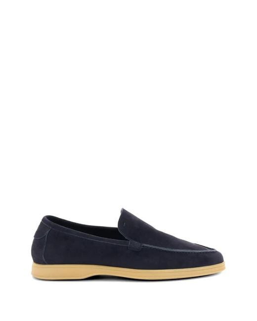 Boggi Blue Aria Suede Loafers for men