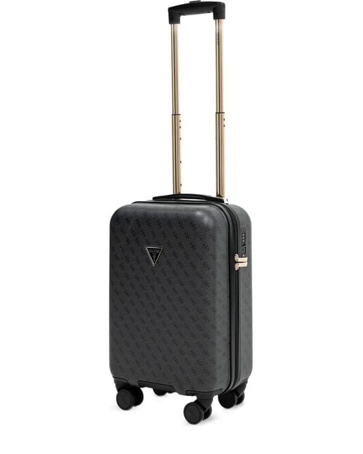 Guess Black Monogram Pattern Luggage