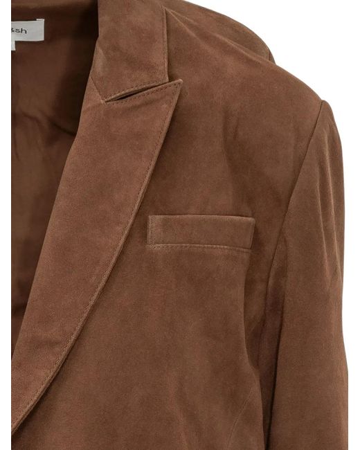 Ba&sh Brown Mosty Notched-Lapels Jacket