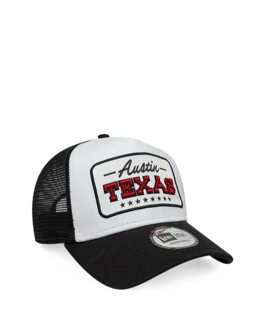 KTZ White Austin Texas-Patch Mesh-Panel Trucker Hat for men