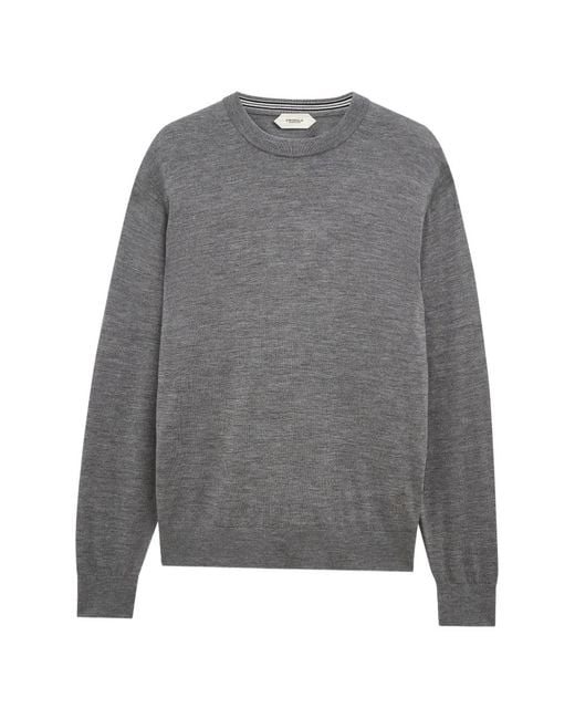Pringle of Scotland Gray Crew Neck Wool Sweater for men