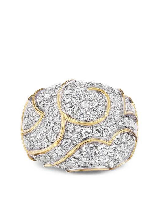 Marina B Red Onda Bombé Diamond Ring