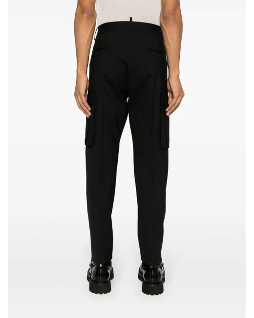 DSquared² Black Wool Trousers for men