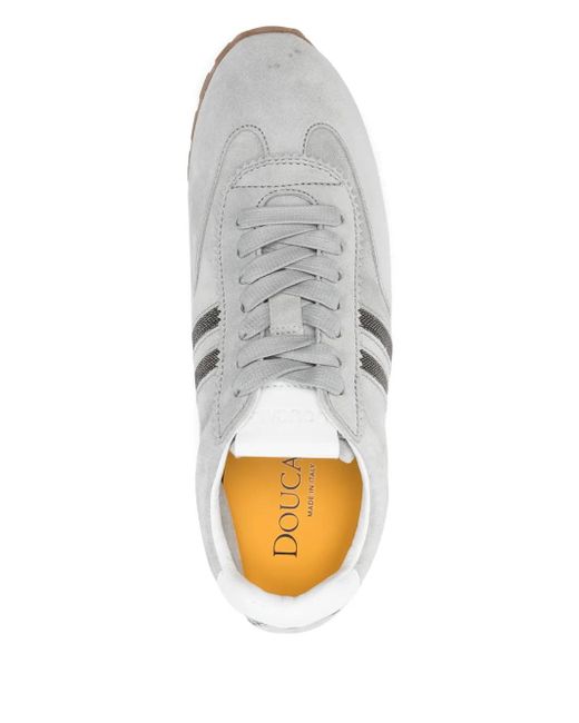 Doucal's White Suede Sneakers
