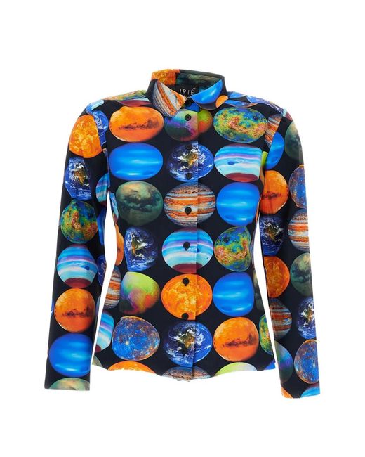 Irie Blue Planet-Print Long-Sleeve Shirt