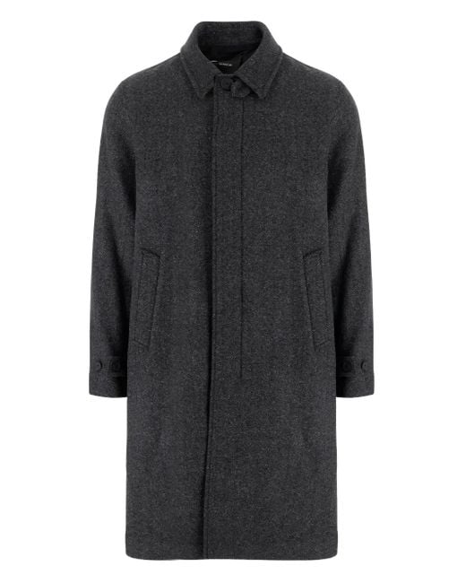 メンズ Vince ヘリンボーン コート Black