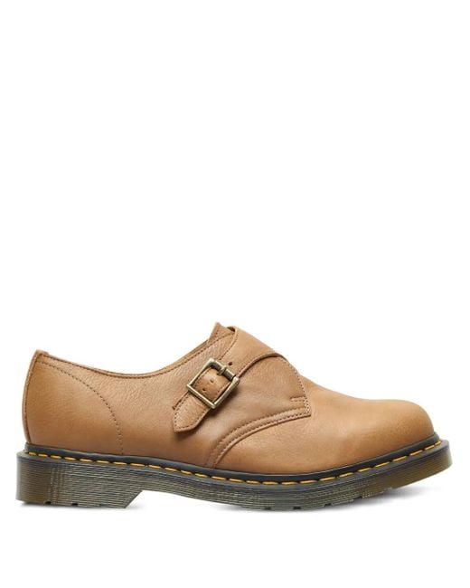Dr. Martens Brown Leather Monk Shoes for men