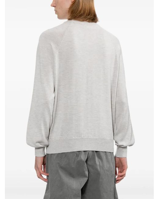 A.P.C. White Pull À Logo Imprimé Et Manches Raglan for men