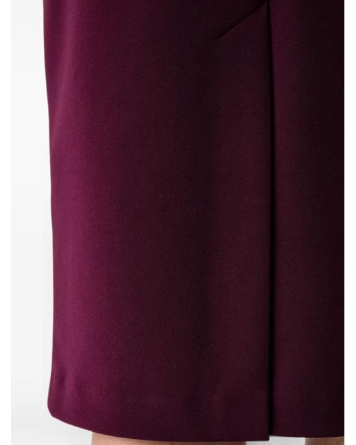 Joseph Ribkoff Purple Back-Slit Midi Skirt