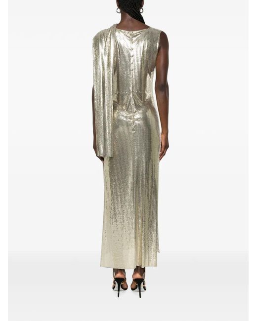 Rabanne White Draped Chainmail Dress