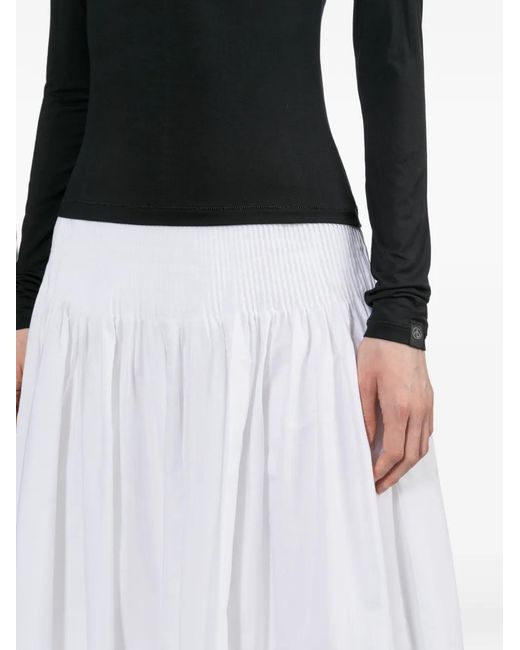 Rag & Bone Gesmockte Plooirok in het White
