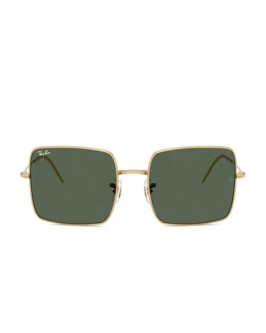Ray-Ban Green Square-Frame Sunglasses