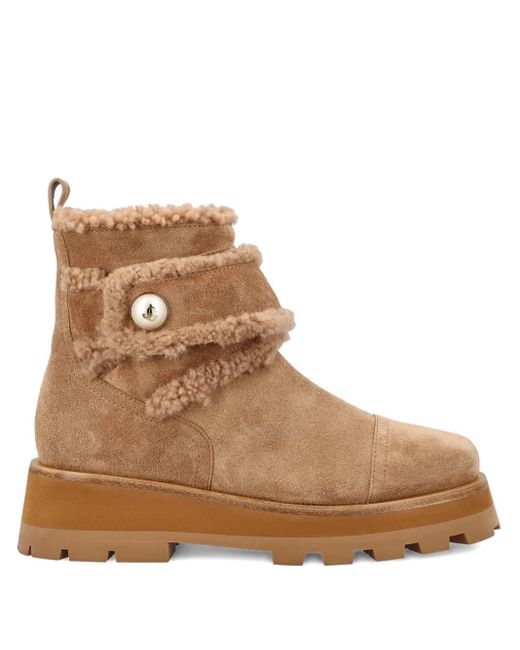 Bottines Lainées À Plateforme Jimmy Choo en coloris Brown