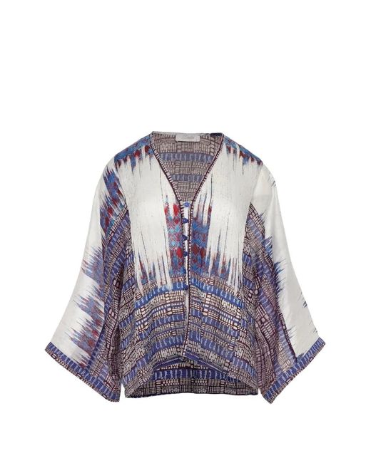 Devotion Purple Paisley-Print V-Neck Blouse