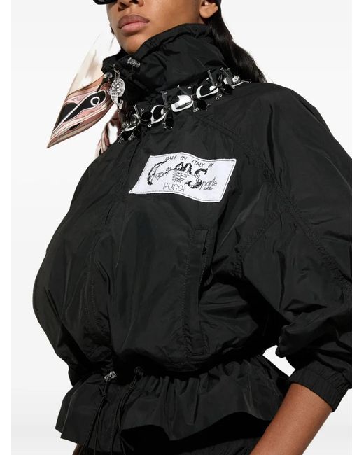 Emilio Pucci Black Label-Embellished Drawstring Jacket
