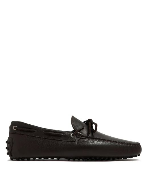 Aurélien Black Leather Driving Shoes for men