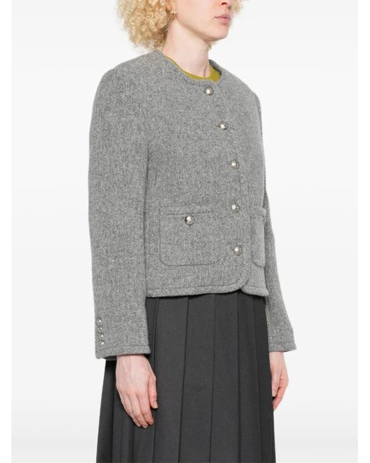 DUNST Gray Button-Detailed Patch-Pocket Jacket