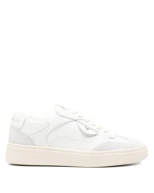 Giuseppe Zanotti レザー パネル スニーカー White