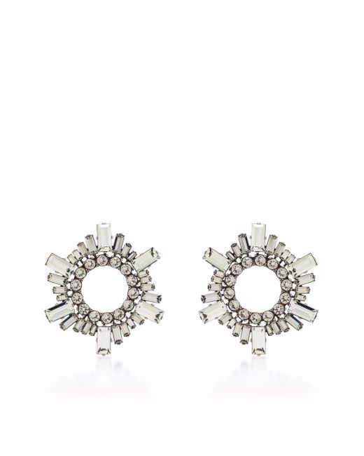 AMINA MUADDI Black Mini Begum Crystal-embellished Earrings