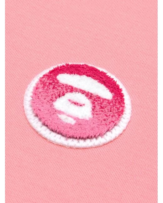 Aape By A Bathing Ape Pink Appliqué T-Shirt for men