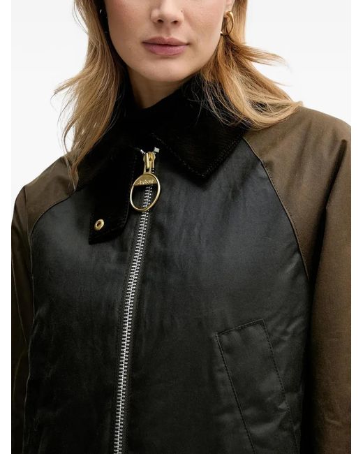 Barbour Black Kettlewell Corduroy Panel Jacket