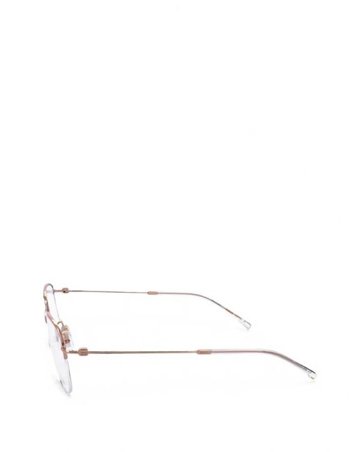 Boss White Geometric-Frame Glasses for men