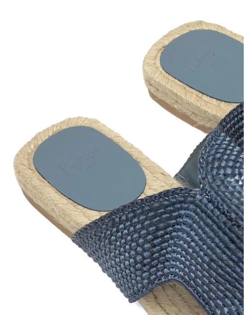 Castaner Blue Pura/298 Woven-Strap Espadrille Sandals