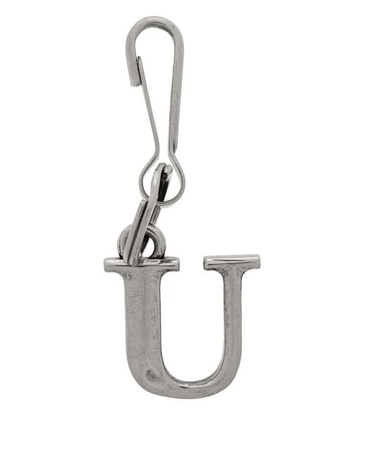 Balenciaga Metallic Letter-Charm Keyring