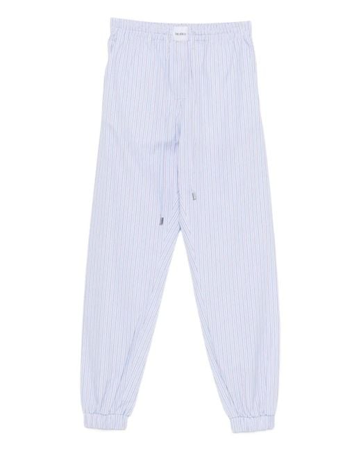 The Attico White Stripe Pull Trousers