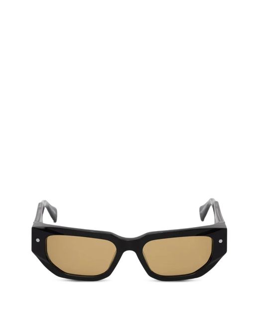 AllSaints Black Sloana Geometric-Frame Sunglasses