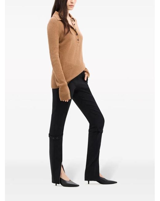 Courreges Natural Multi-Button Polo Sweater