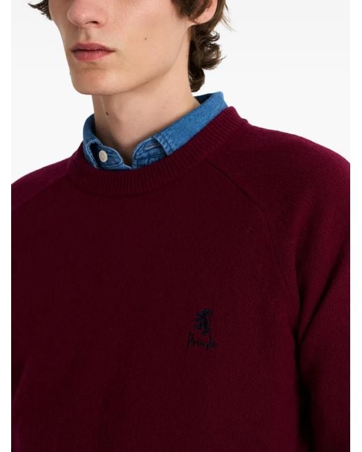 Pringle of Scotland Red Pull À Col Rond for men