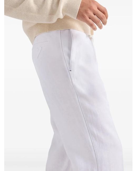 Prada Linnen Broek in het White voor heren