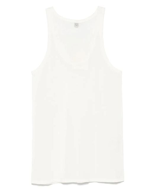 Totême White Knitted Tank Top
