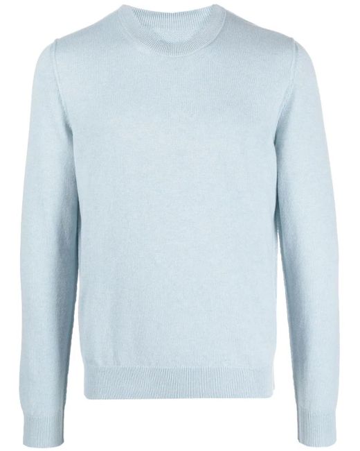 Maison Margiela Blue Crew-Neck Cashmere Jumper for men