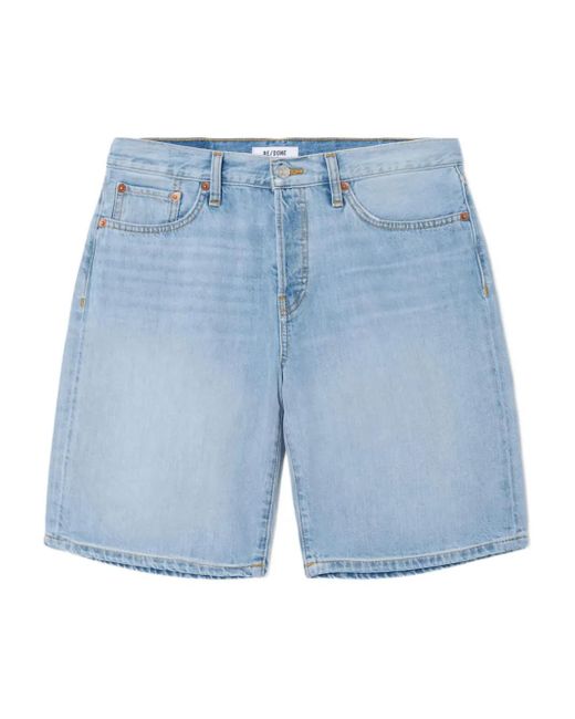 Re/done Blue The Thrasher Denim Shorts